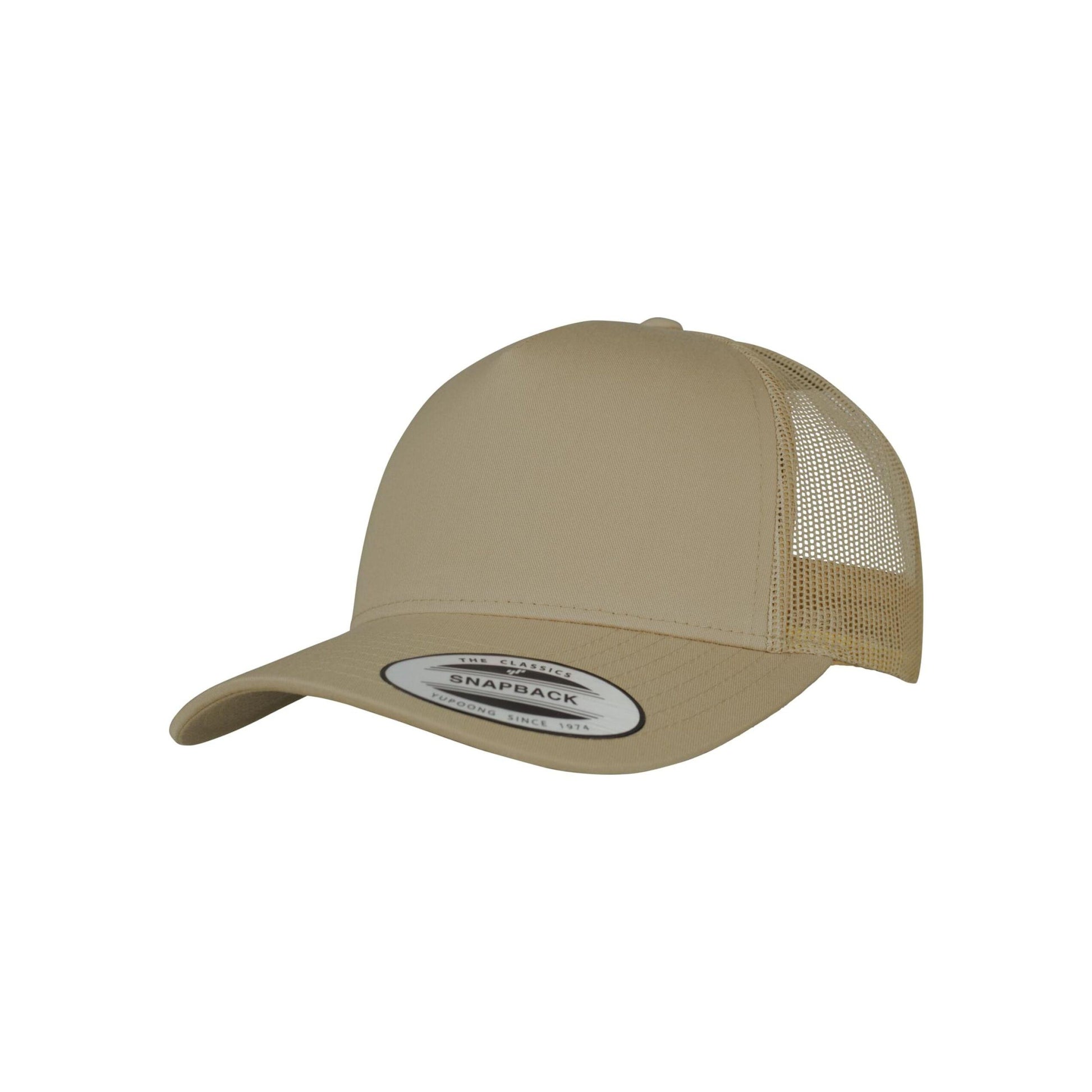 Khaki Brown - Lifestyle - Flexfit Unisex Adult Retro 5 Panel Trucker Cap