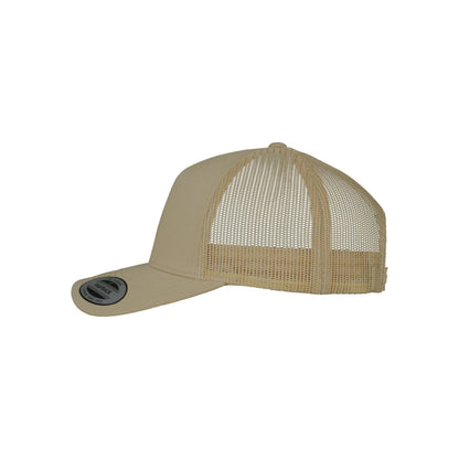 Khaki Brown - Pack Shot - Flexfit Unisex Adult Retro 5 Panel Trucker Cap