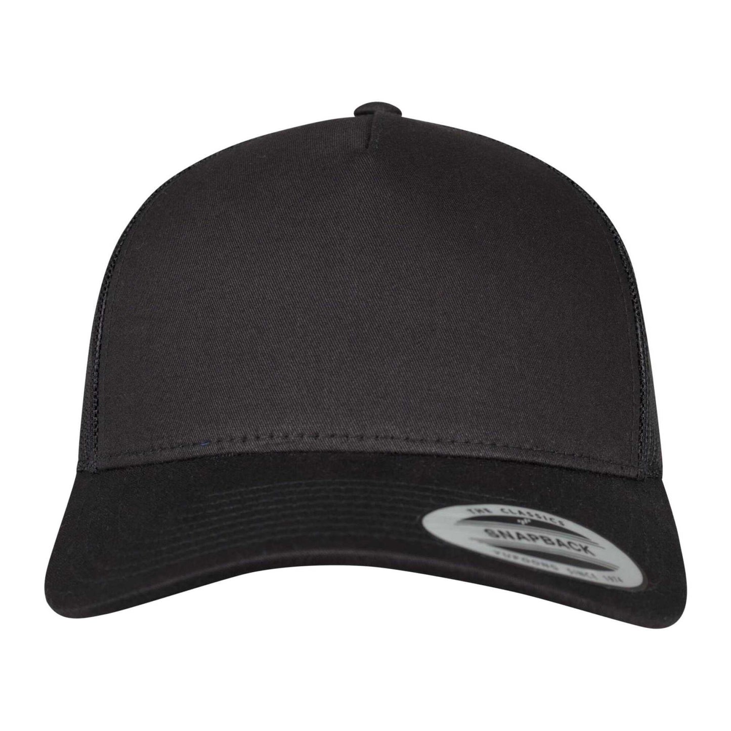 Black - Lifestyle - Flexfit Unisex Adult Retro 5 Panel Trucker Cap