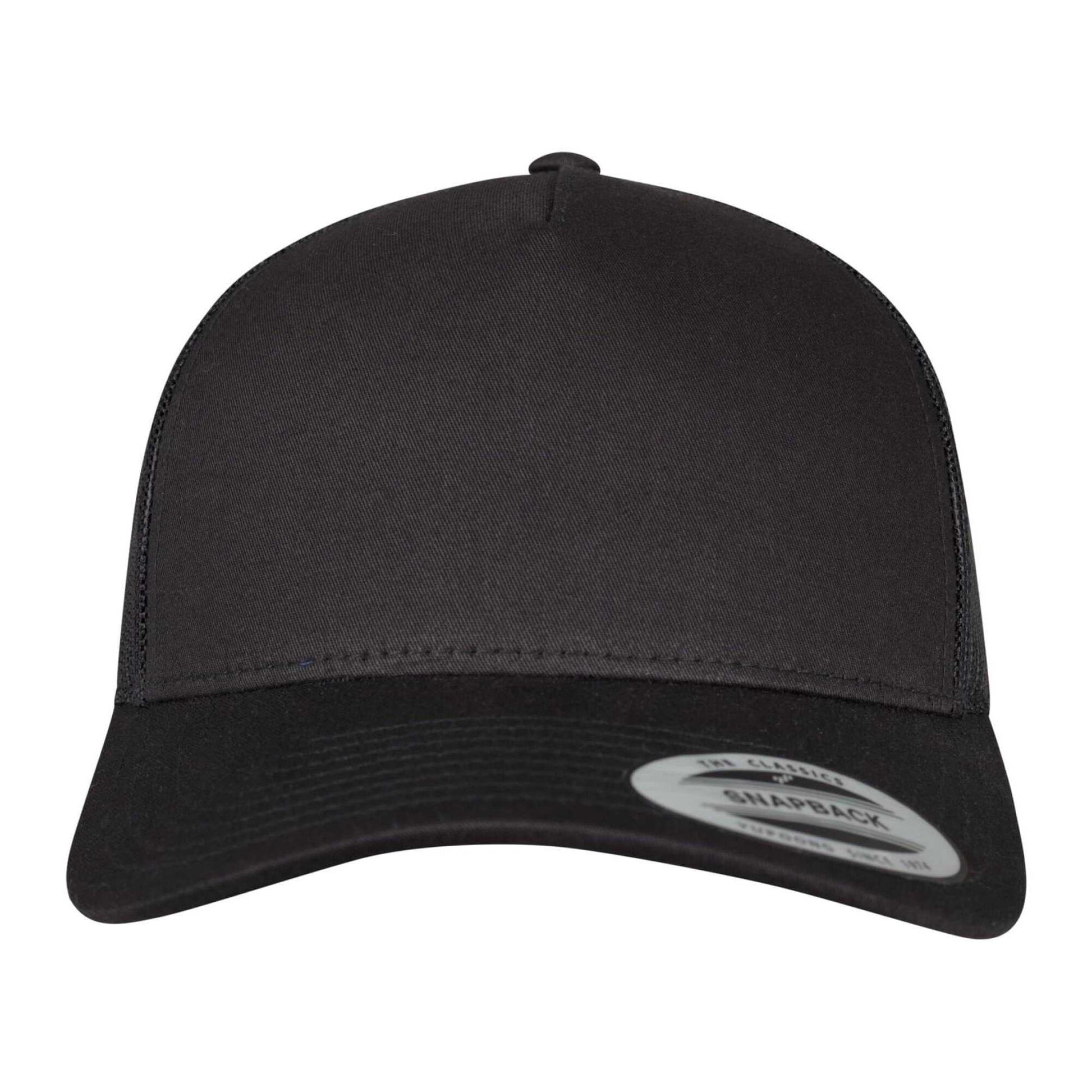 Black - Lifestyle - Flexfit Unisex Adult Retro 5 Panel Trucker Cap