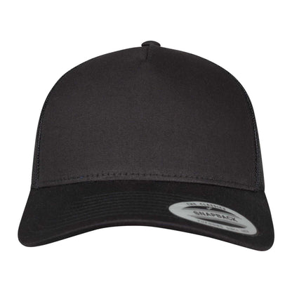 Black - Lifestyle - Flexfit Unisex Adult Retro 5 Panel Trucker Cap