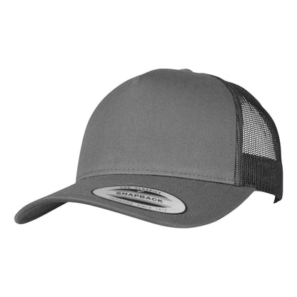 Charcoal - Back - Flexfit Unisex Adult Retro 5 Panel Trucker Cap
