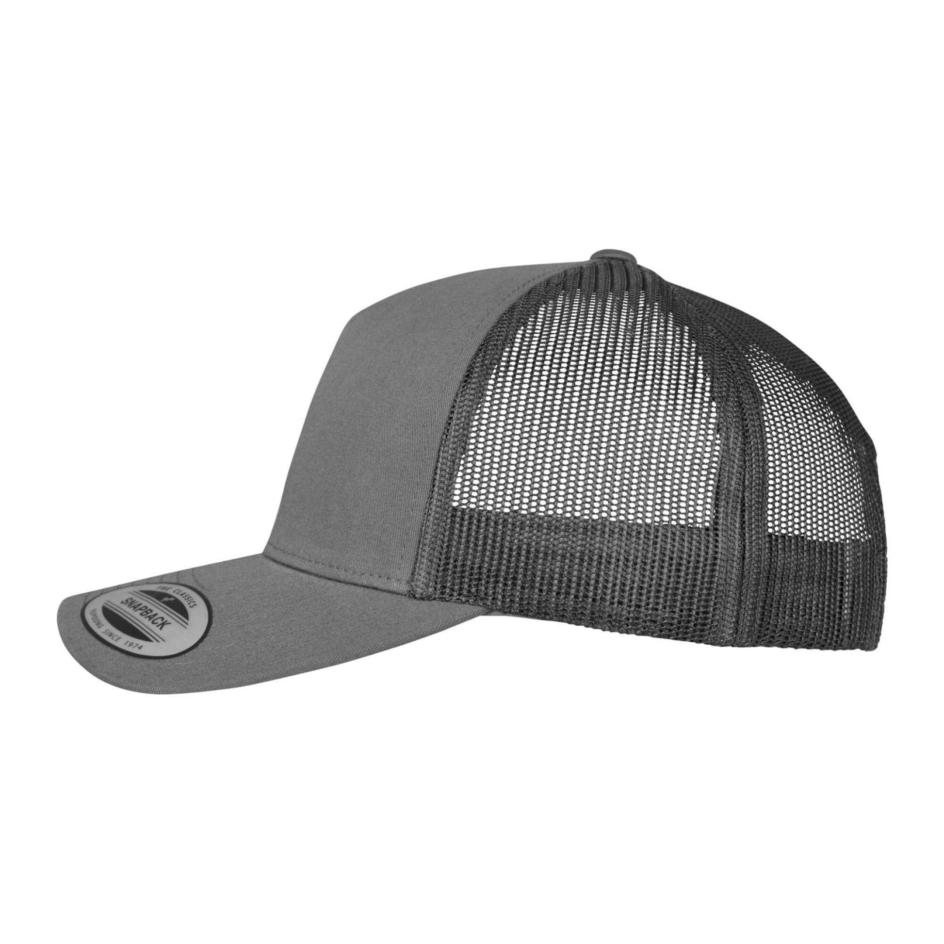 Charcoal - Lifestyle - Flexfit Unisex Adult Retro 5 Panel Trucker Cap