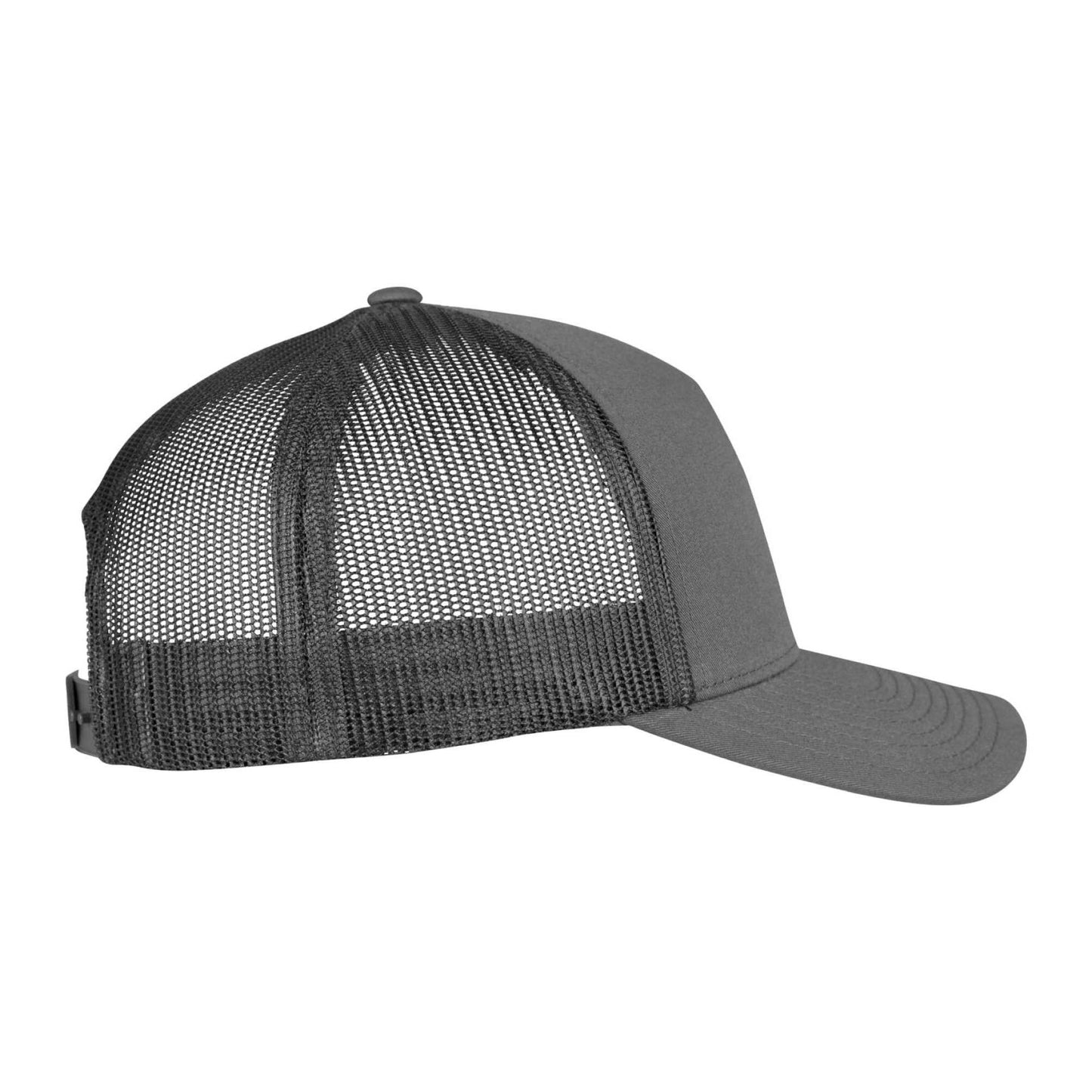 Charcoal - Pack Shot - Flexfit Unisex Adult Retro 5 Panel Trucker Cap