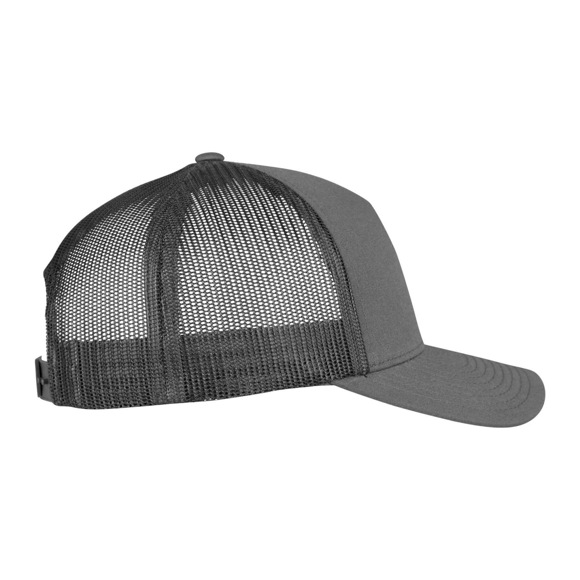 Charcoal - Pack Shot - Flexfit Unisex Adult Retro 5 Panel Trucker Cap