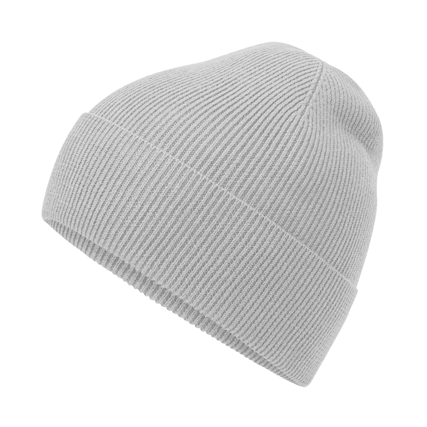 Light Grey - Back - Beechfield Unisex Adult Fine Knit Organic Beanie