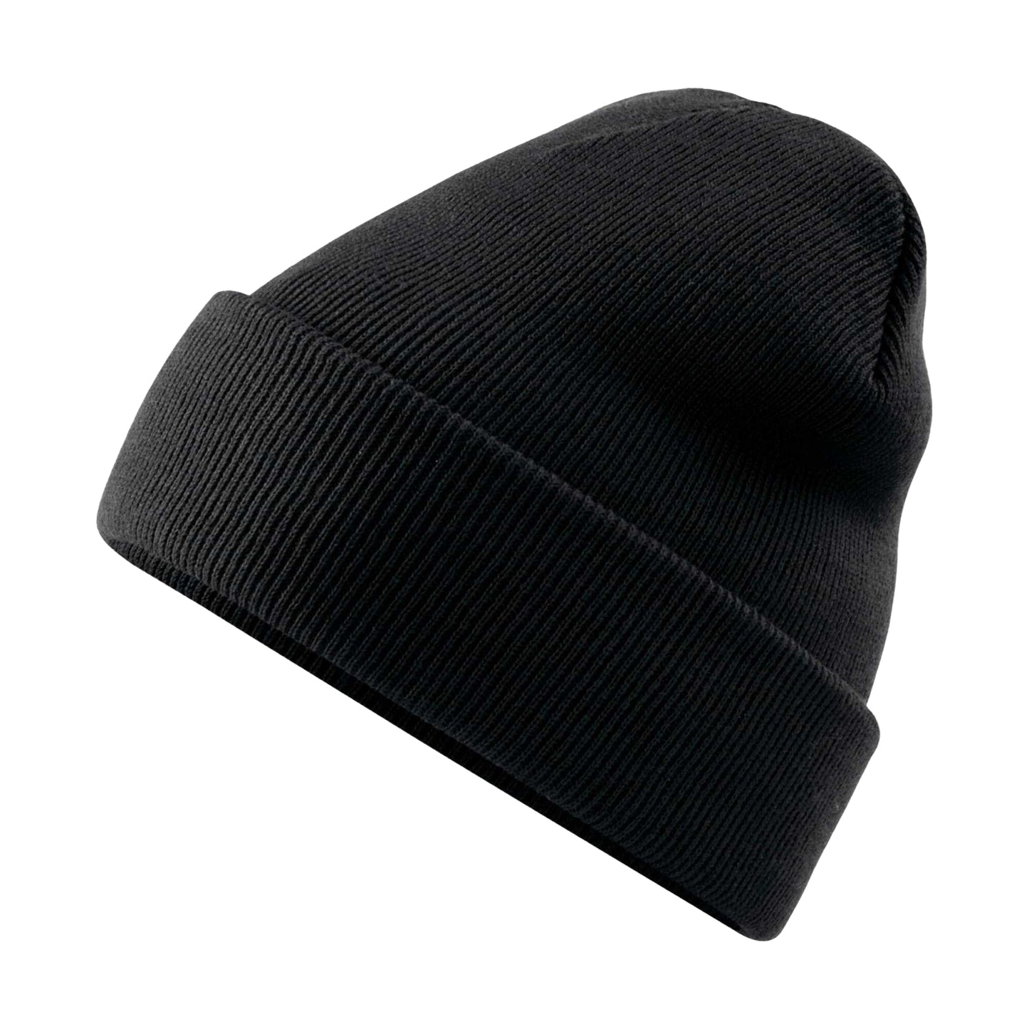 Black - Back - Beechfield Original Cuffed Polylana Beanie