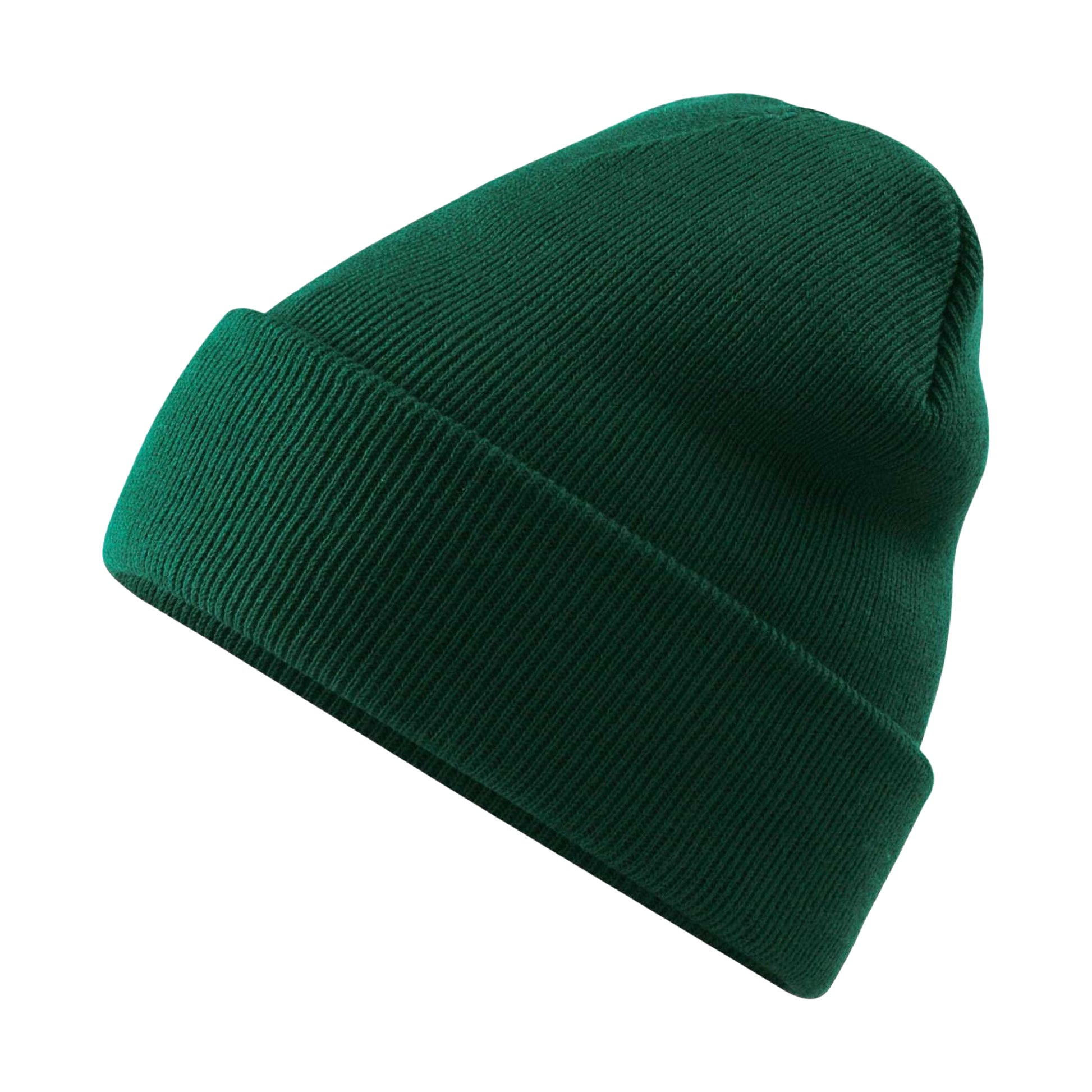 Bottle Green - Back - Beechfield Original Cuffed Polylana Beanie