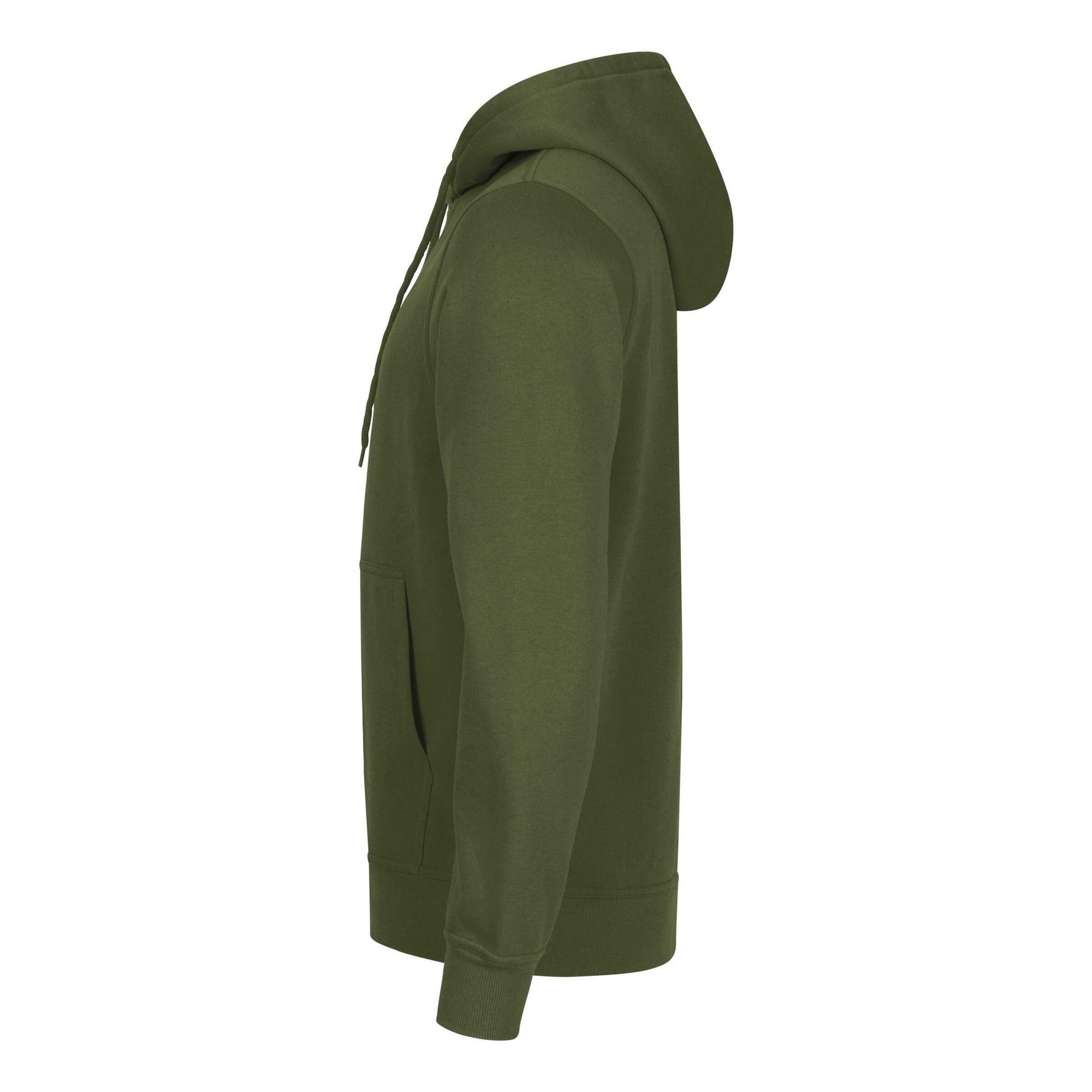 Army Green - Side - Clique Unisex Adult Miami Hoodie