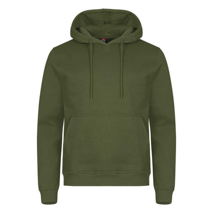 Army Green - Front - Clique Unisex Adult Miami Hoodie