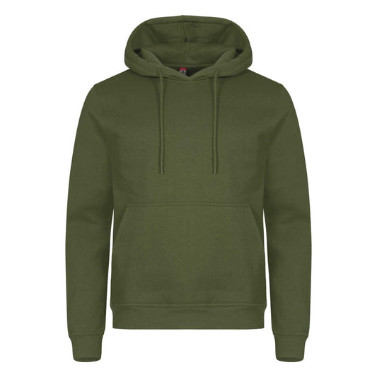 Army Green - Front - Clique Unisex Adult Miami Hoodie