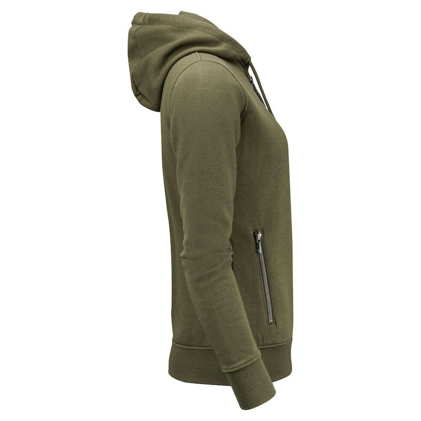 Moss Green - Lifestyle - James Harvest Womens-Ladies Westwood Full Zip Hoodie