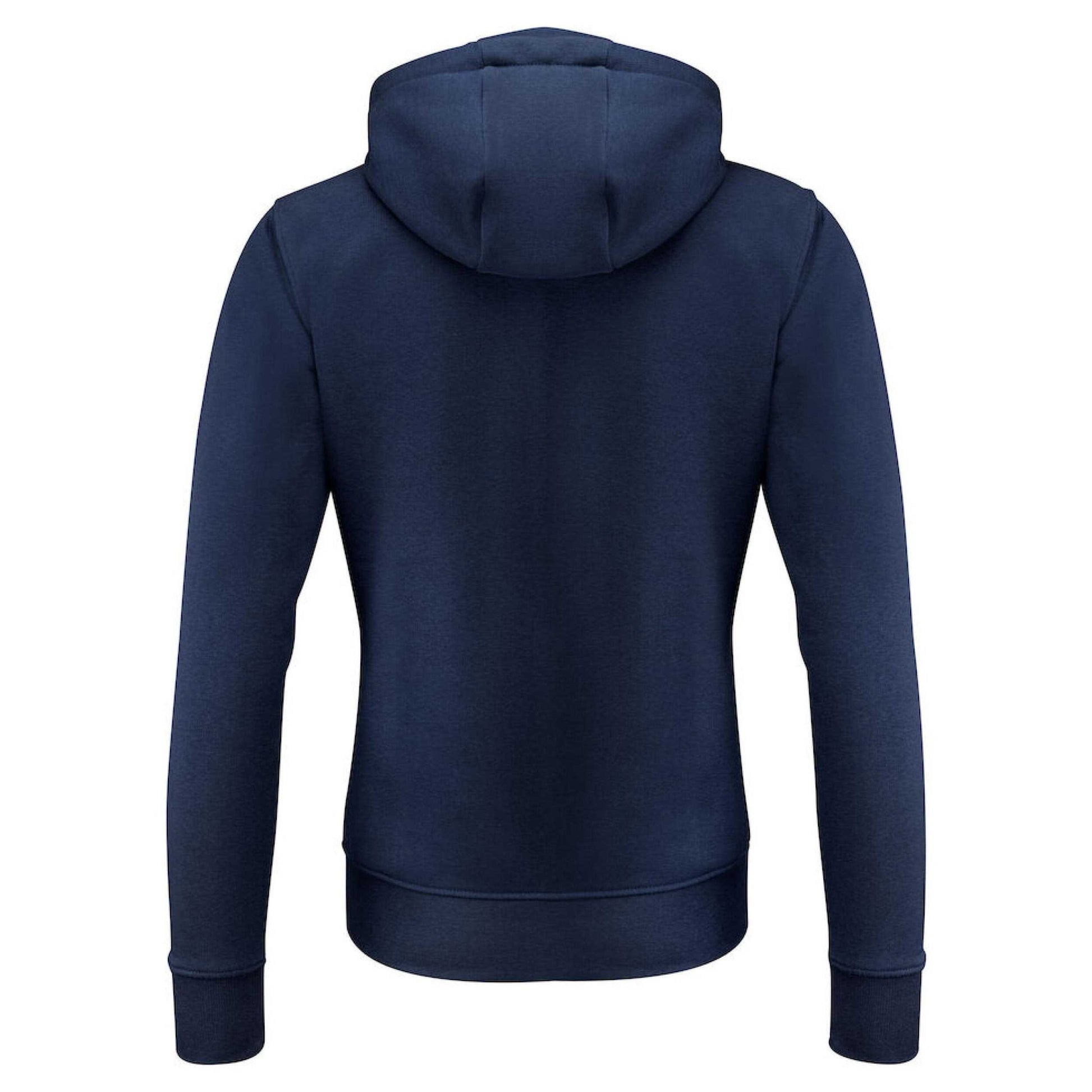 Navy - Back - James Harvest Womens-Ladies Westwood Full Zip Hoodie