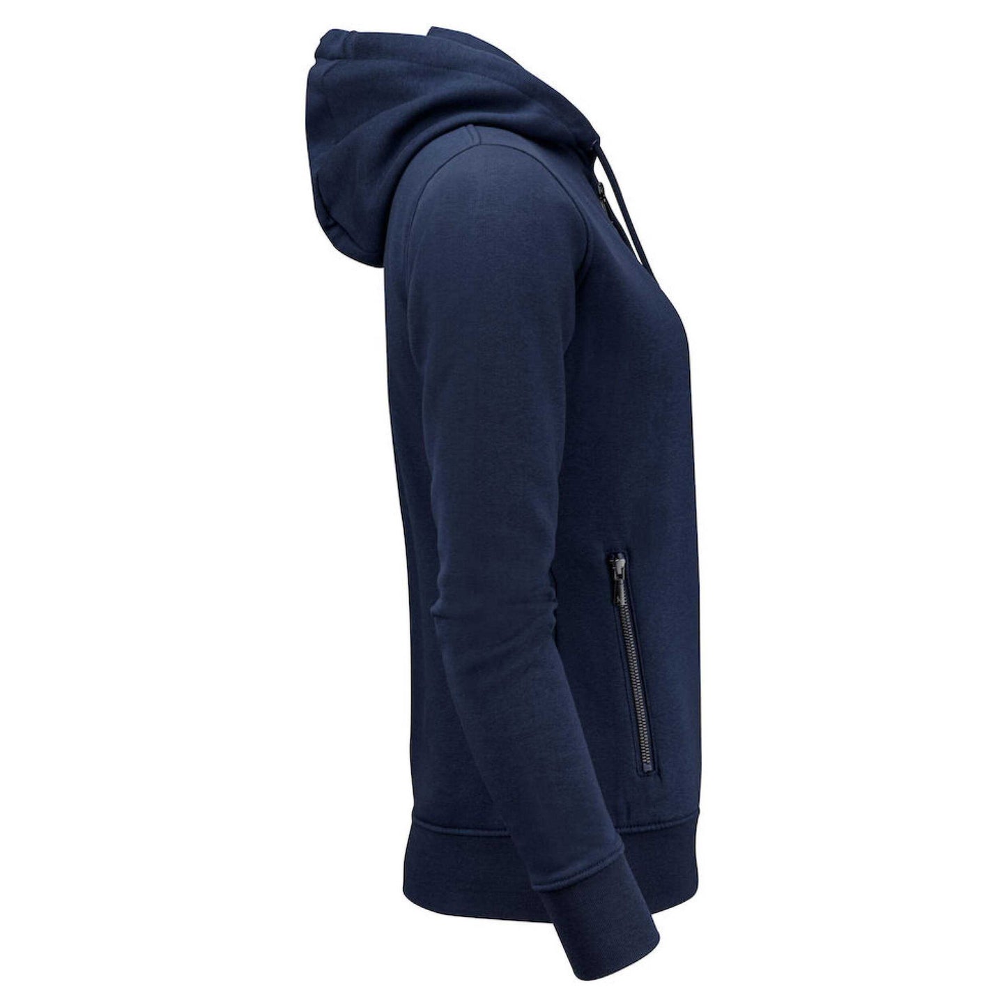 Navy - Lifestyle - James Harvest Womens-Ladies Westwood Full Zip Hoodie