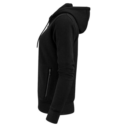 Black - Side - James Harvest Womens-Ladies Westwood Full Zip Hoodie