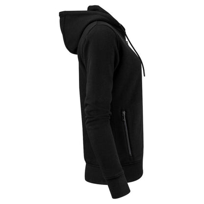 Black - Lifestyle - James Harvest Womens-Ladies Westwood Full Zip Hoodie
