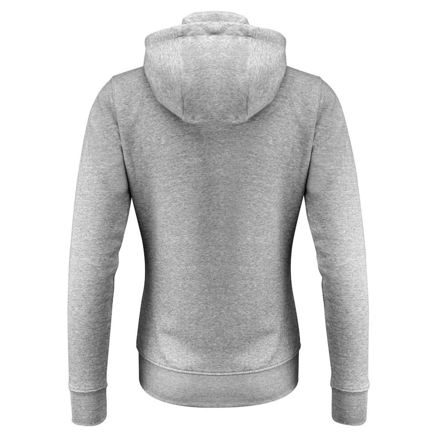 Grey Melange - Back - James Harvest Womens-Ladies Westwood Full Zip Hoodie