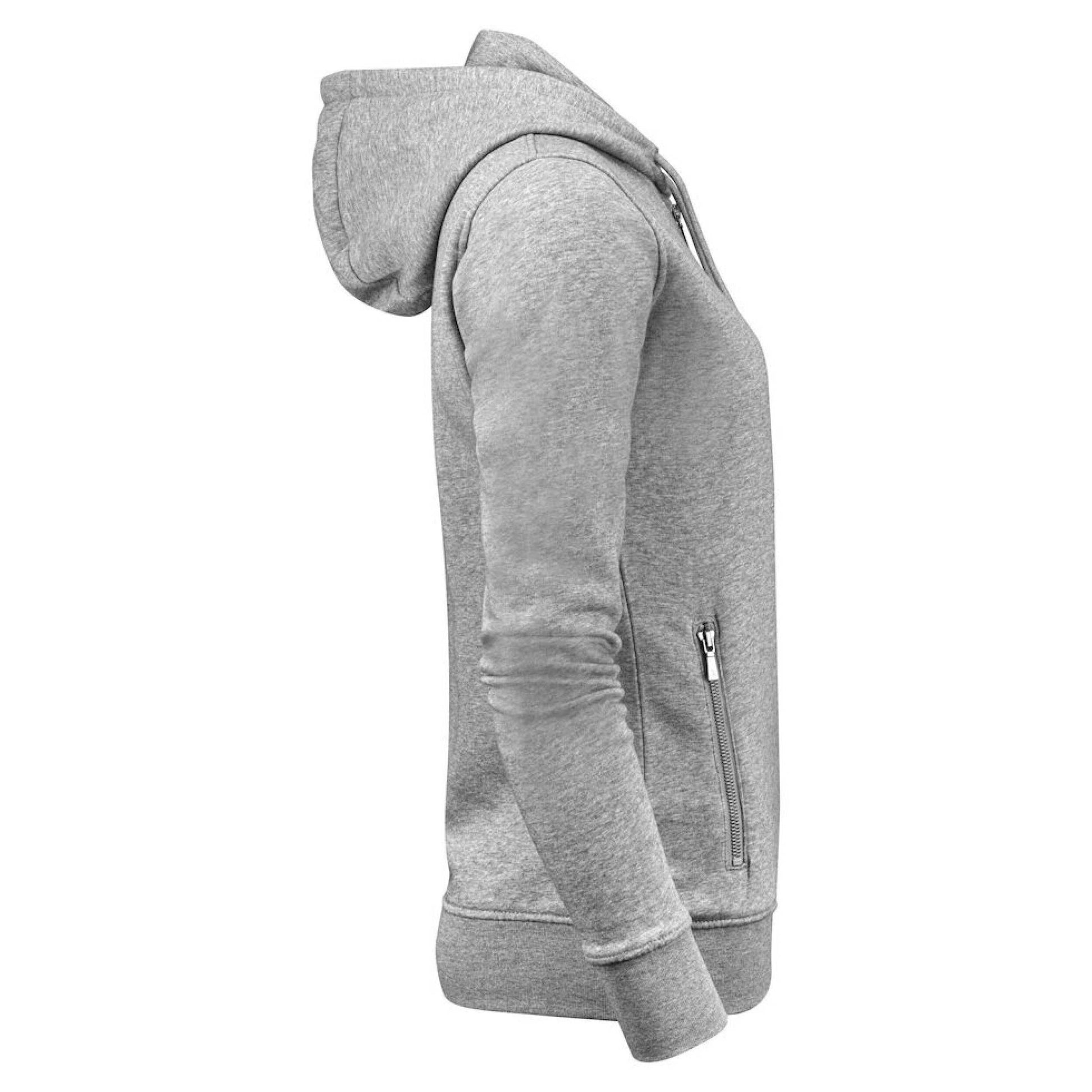 Grey Melange - Lifestyle - James Harvest Womens-Ladies Westwood Full Zip Hoodie