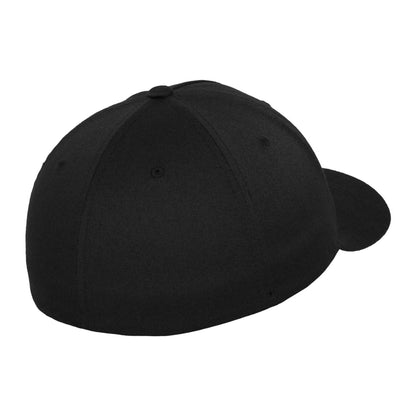 Black - Back - Flexfit 5 Panel Baseball Cap