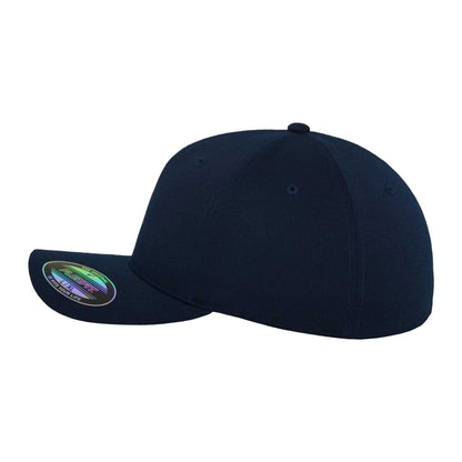 Navy - Side - Flexfit 5 Panel Baseball Cap