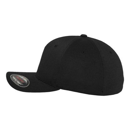 Black - Side - Flexfit 5 Panel Baseball Cap