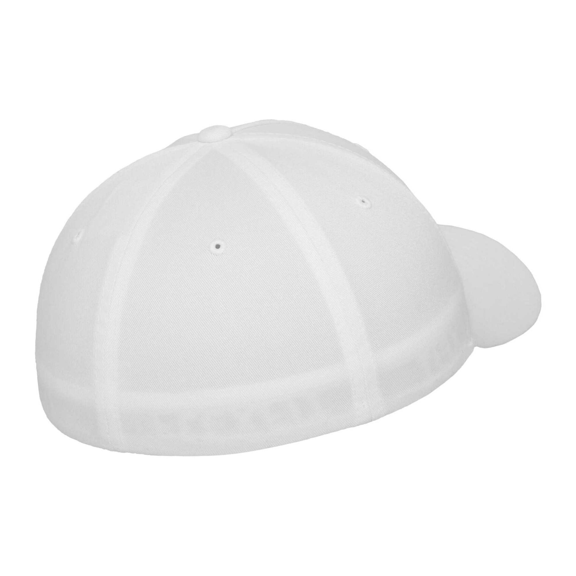 White - Back - Flexfit 5 Panel Baseball Cap