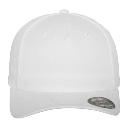 White - Pack Shot - Flexfit 5 Panel Baseball Cap