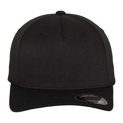 Black - Pack Shot - Flexfit 5 Panel Baseball Cap