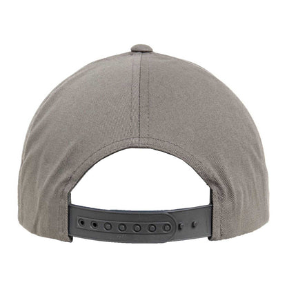 Grey - Back - Flexfit Classic 5 Panel Baseball Cap