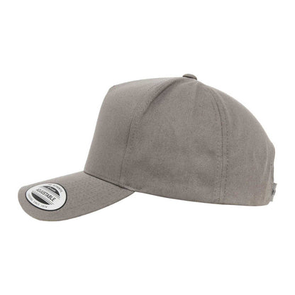 Grey - Side - Flexfit Classic 5 Panel Baseball Cap