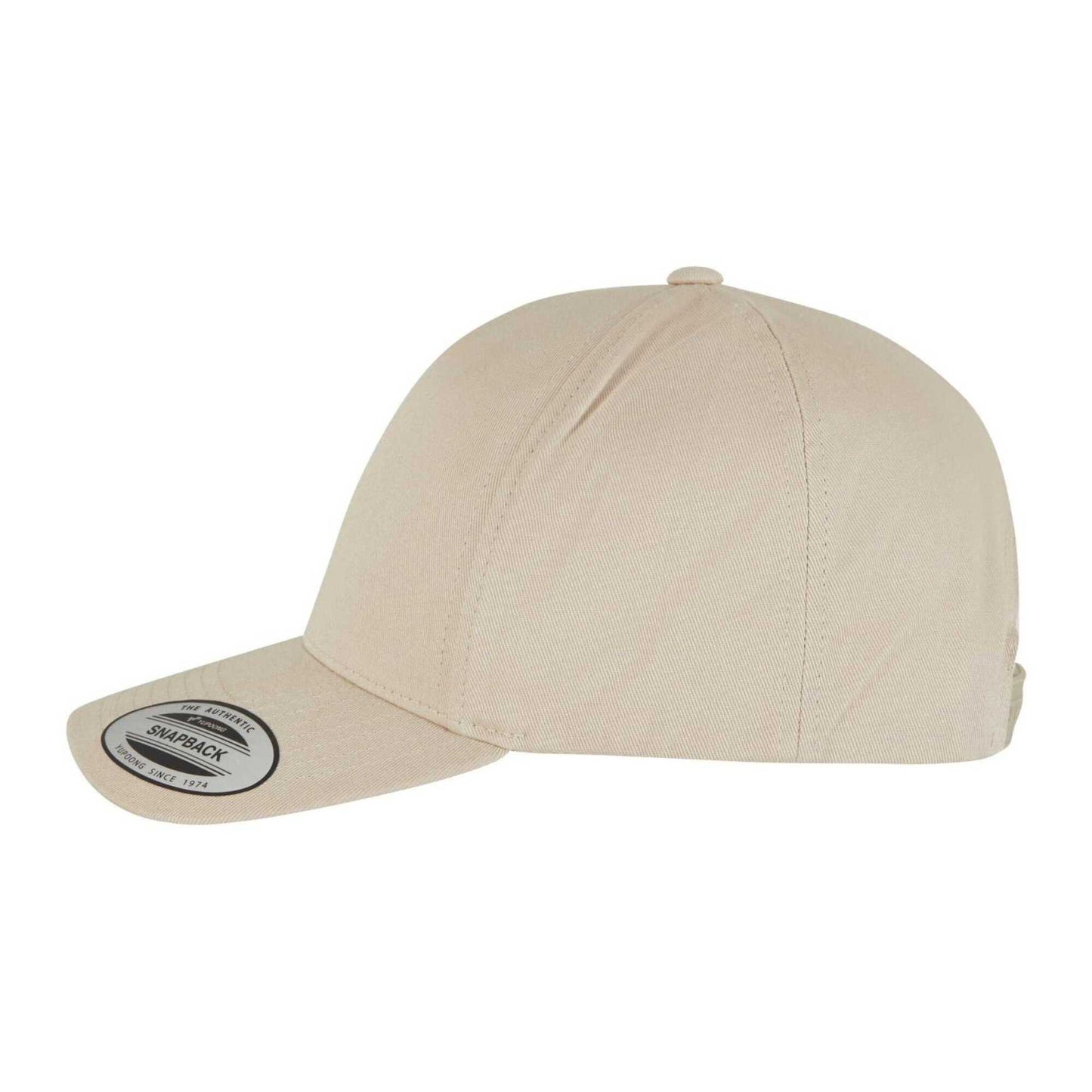Beige - Side - Flexfit Classic 5 Panel Baseball Cap