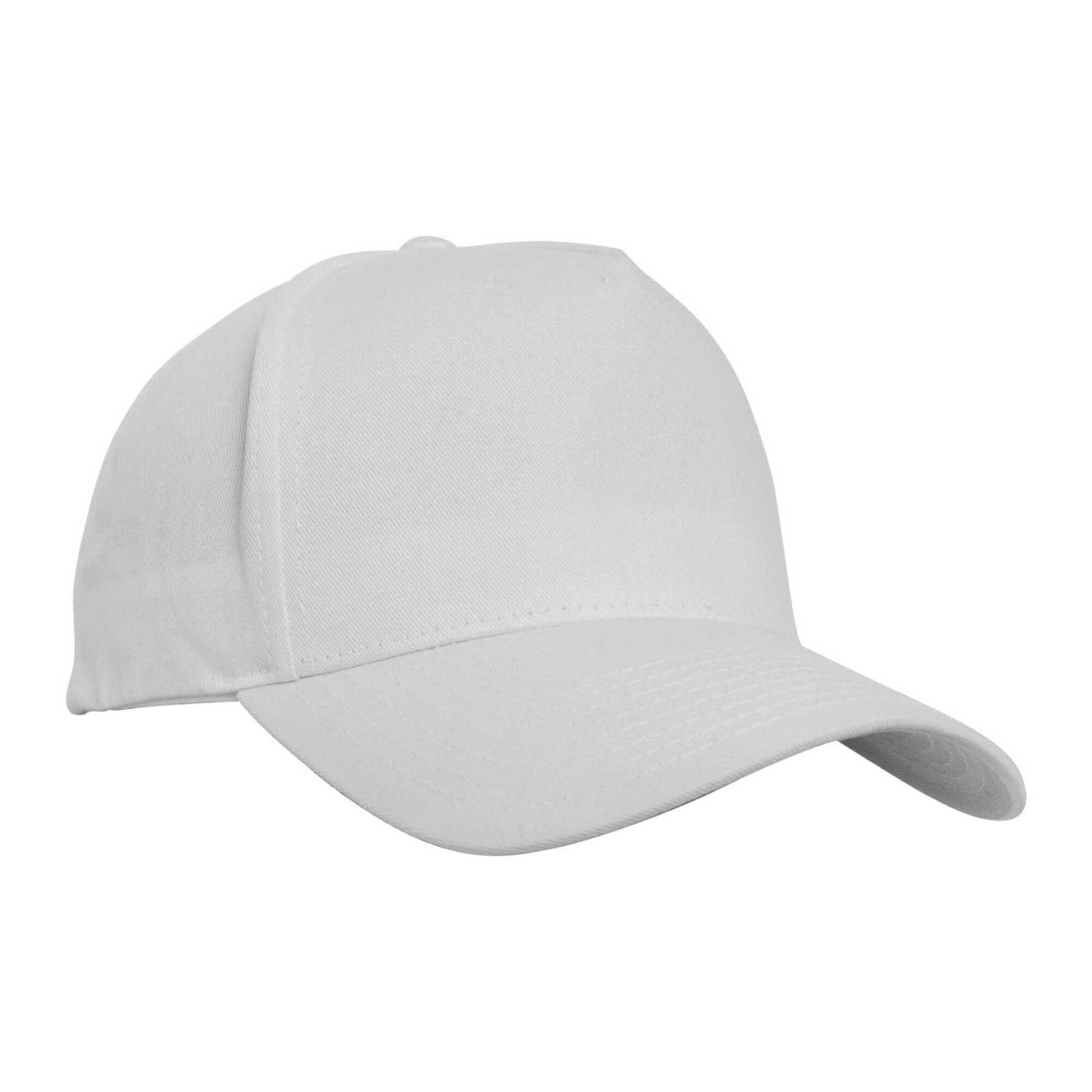 White - Side - Flexfit Classic 5 Panel Baseball Cap