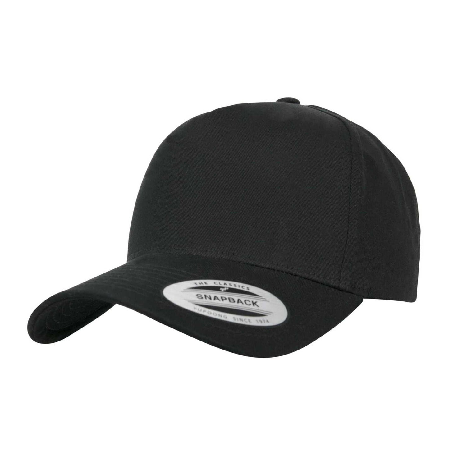 Black - Front - Flexfit Classic 5 Panel Baseball Cap