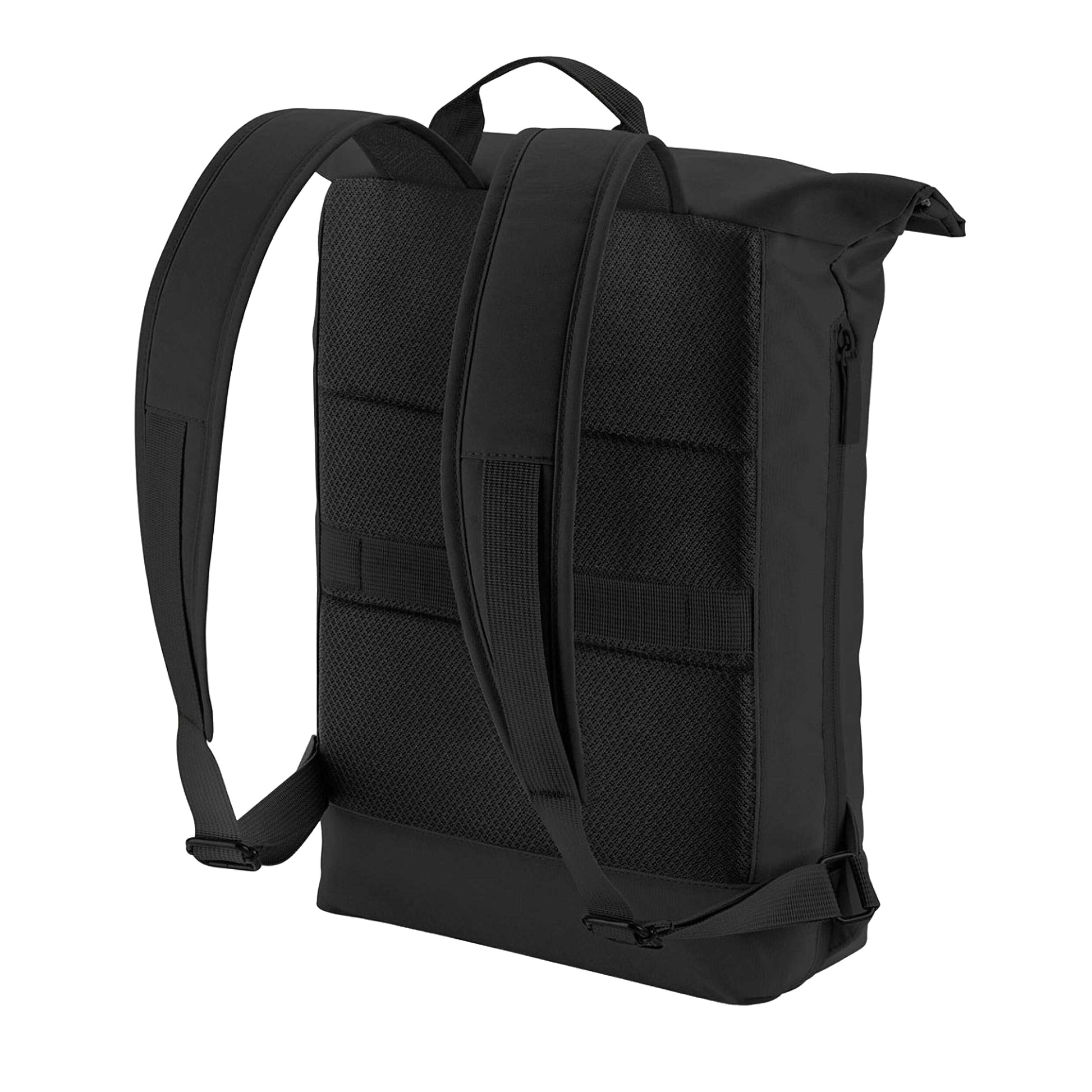 Black - Back - Bagbase Simplicity Lite Roll Top Backpack