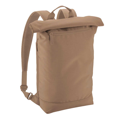 Hazelnut - Front - Bagbase Simplicity Lite Roll Top Backpack