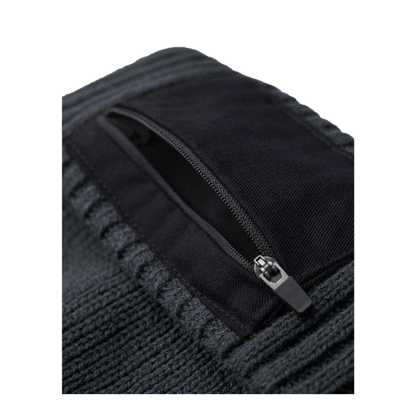 Graphite Grey-Black - Pack Shot - Beechfield Unisex Adult Zip Patch Beanie