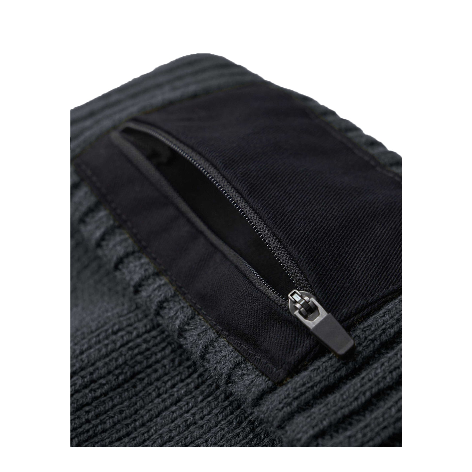 Graphite Grey-Black - Pack Shot - Beechfield Unisex Adult Zip Patch Beanie