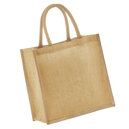 Natural - Back - Westford Mill Starched Jute Mini Gift Bag