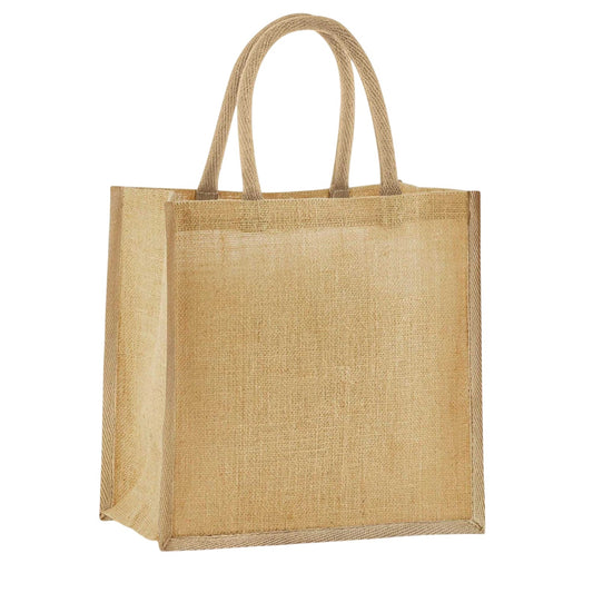 Natural - Front - Westford Mill Starched Jute Mini Gift Bag