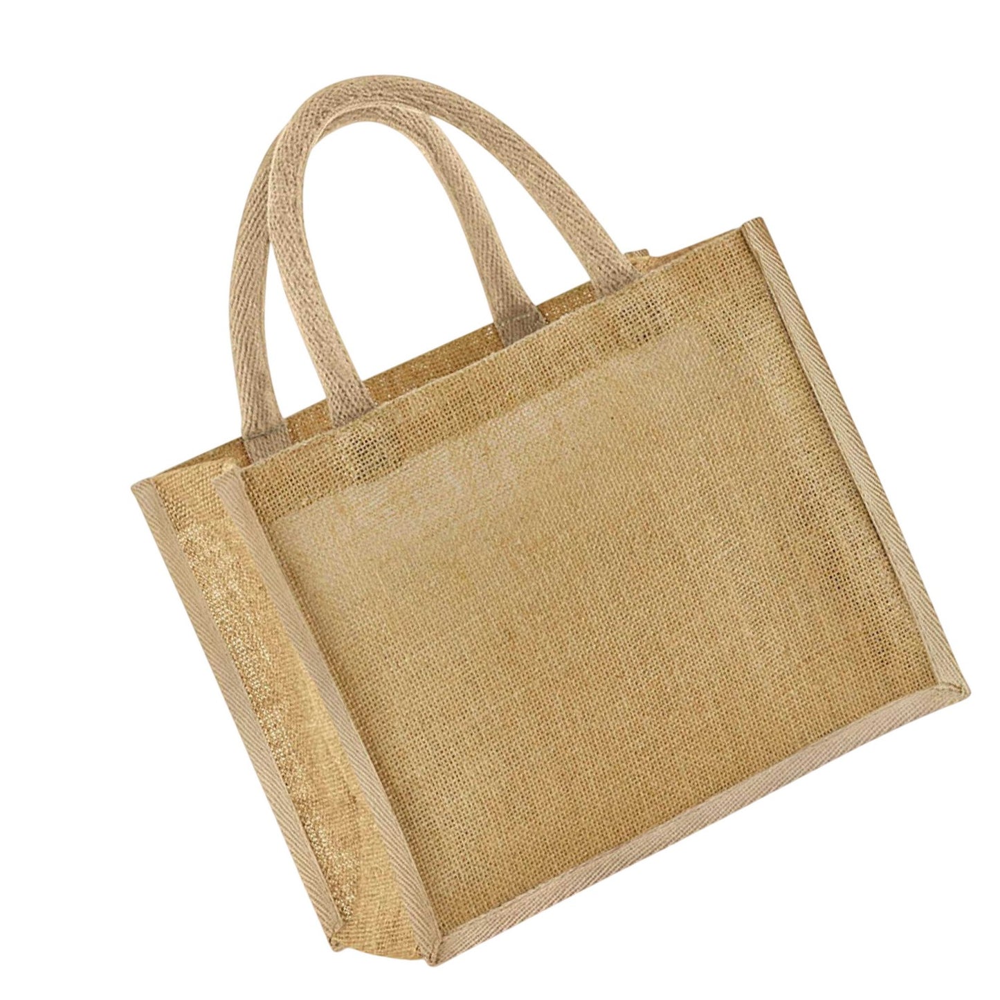 Natural - Back - Westford Mill Starched Jute Midi Tote Bag