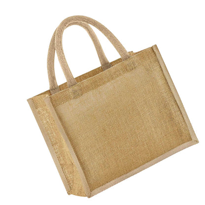 Natural - Back - Westford Mill Starched Jute Midi Tote Bag