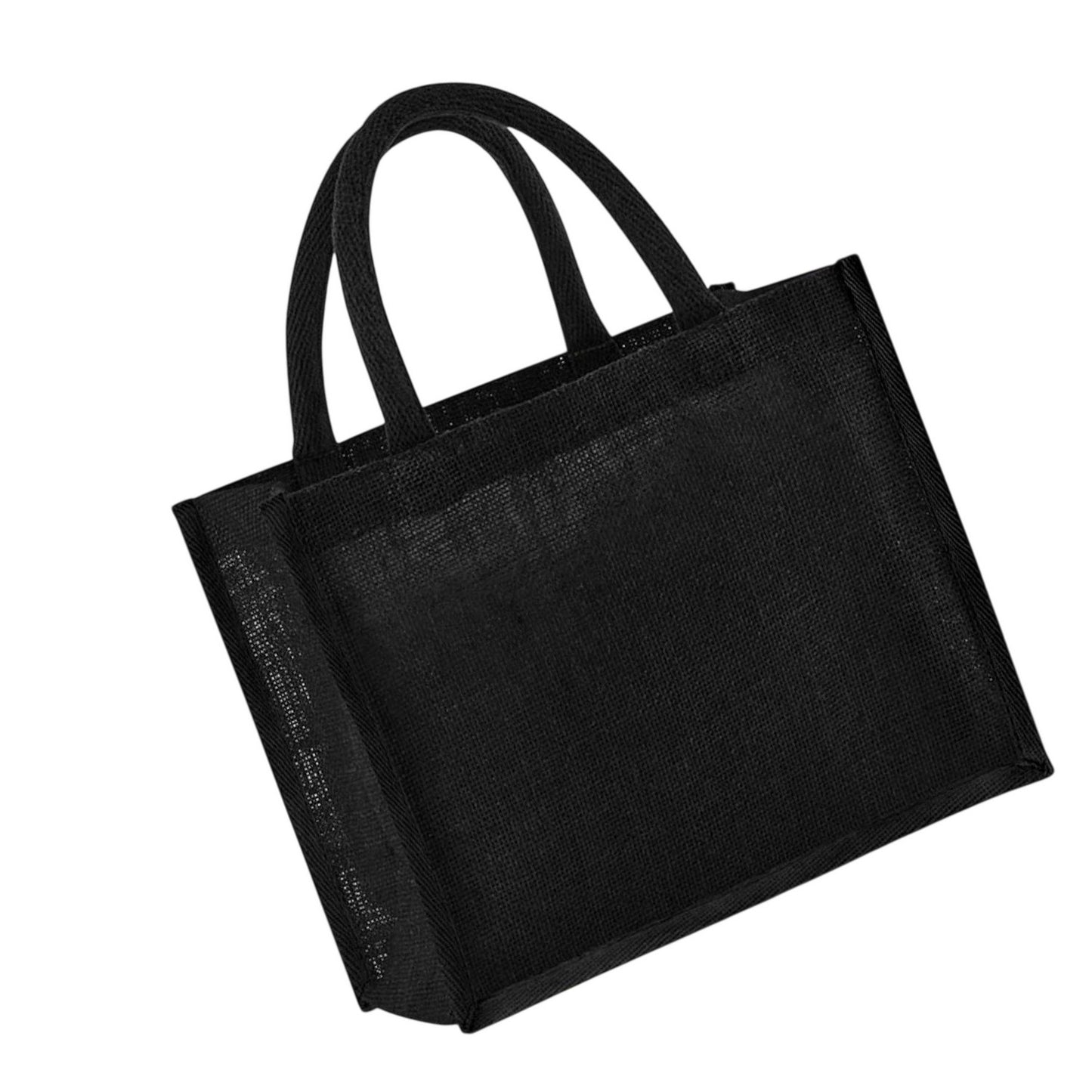 Black - Back - Westford Mill Starched Jute Midi Tote Bag