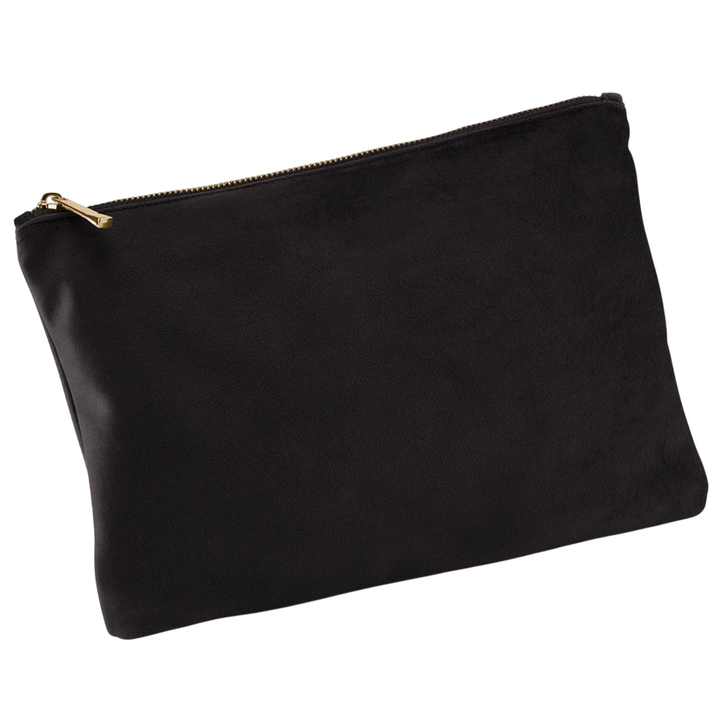 Black Onyx - Back - Bagbase Plain Velvet Pouch