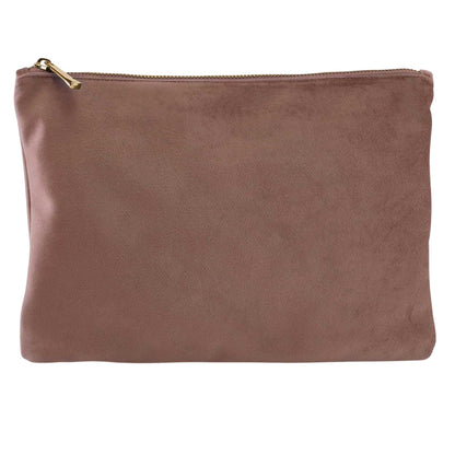 Rose Quartz - Front - Bagbase Plain Velvet Pouch