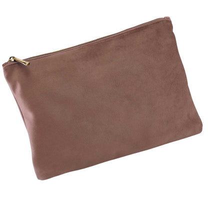 Rose Quartz - Back - Bagbase Plain Velvet Pouch