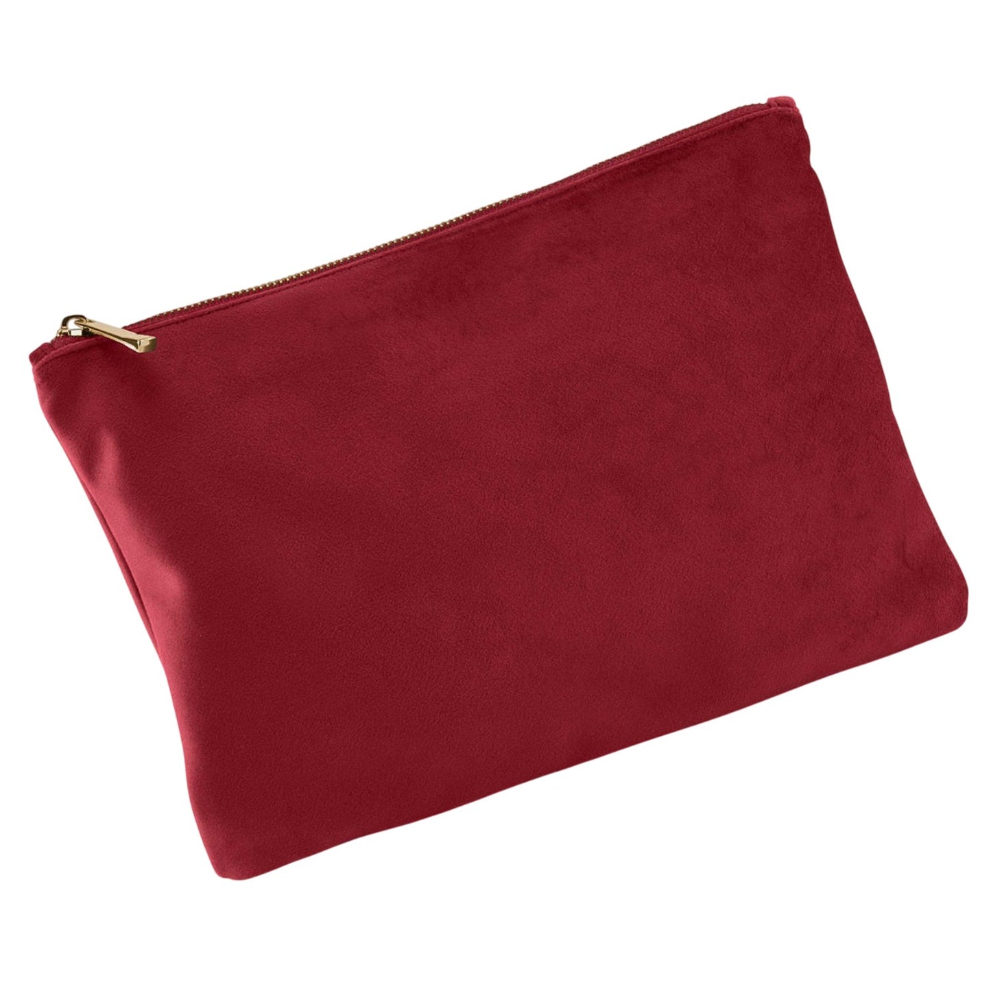 Ruby Red - Back - Bagbase Plain Velvet Pouch