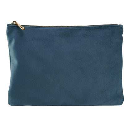Blue Topaz - Front - Bagbase Plain Velvet Pouch