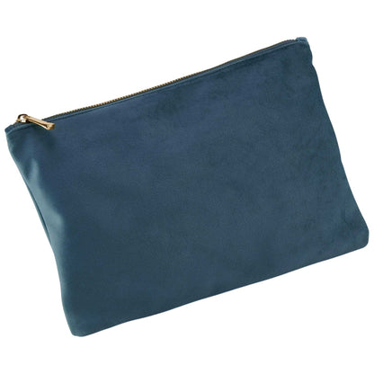 Blue Topaz - Back - Bagbase Plain Velvet Pouch