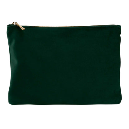 Dark Emerald - Front - Bagbase Plain Velvet Pouch