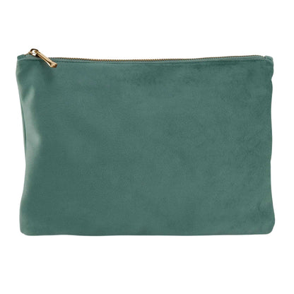 Jade - Front - Bagbase Plain Velvet Pouch